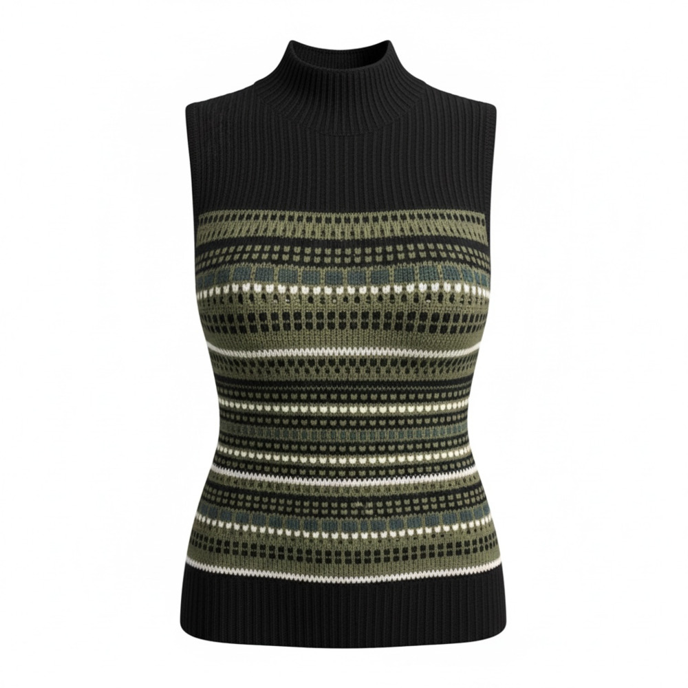 Liverpool Los Angeles Sleeveless Mock Neck Sweater Vest